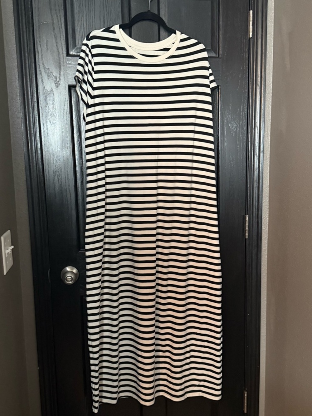 a new day Black & White Striped Maxi Dress